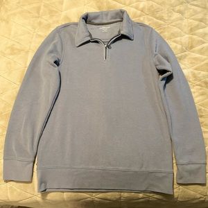 Croft & Barrow Men’s Blue Quarter Zip with Collar Small